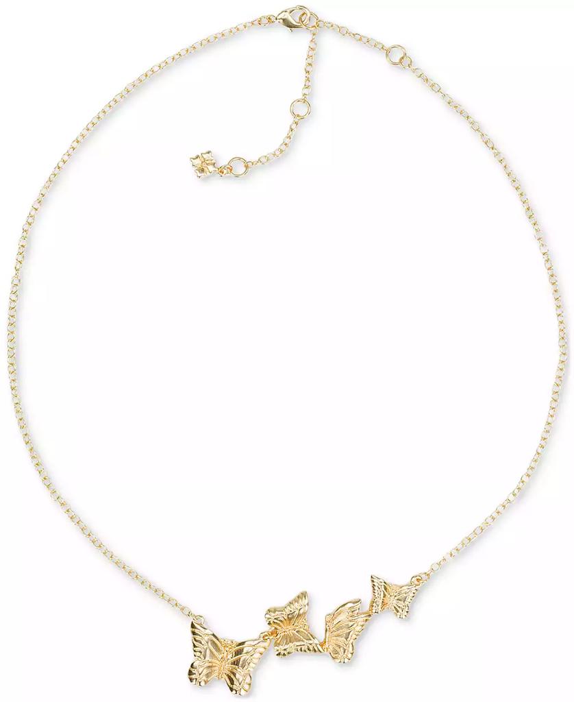 Patricia Nash Gold-Tone Multi-Butterfly Statement Necklace, 18" + 3" extender