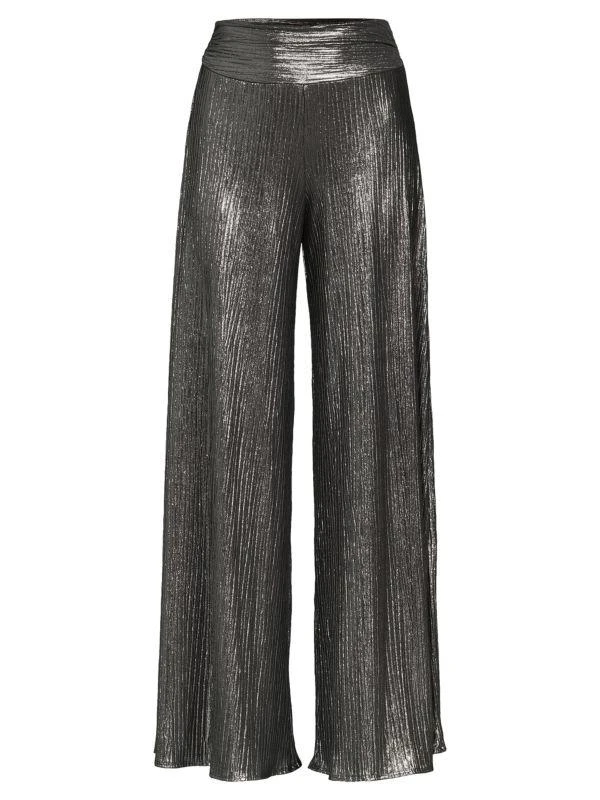 Renee C. Metallic Wide Leg Pants 3