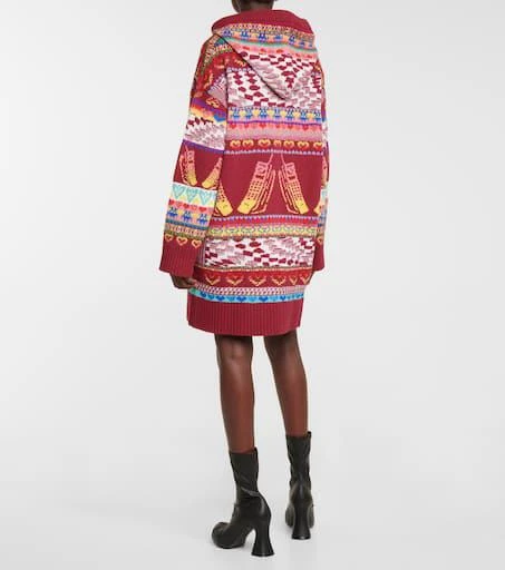 Stella McCartney Intarsia wool-blend hoodie dress 3