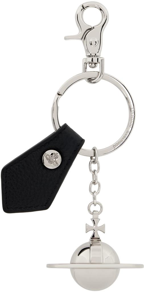 ★Vivienne Westwood★ 23FW ORB LOGO RE VEGAN KEYRING 8203005 Vivienne Westwood Silver 3D Orb Keychain - BeyondStyle