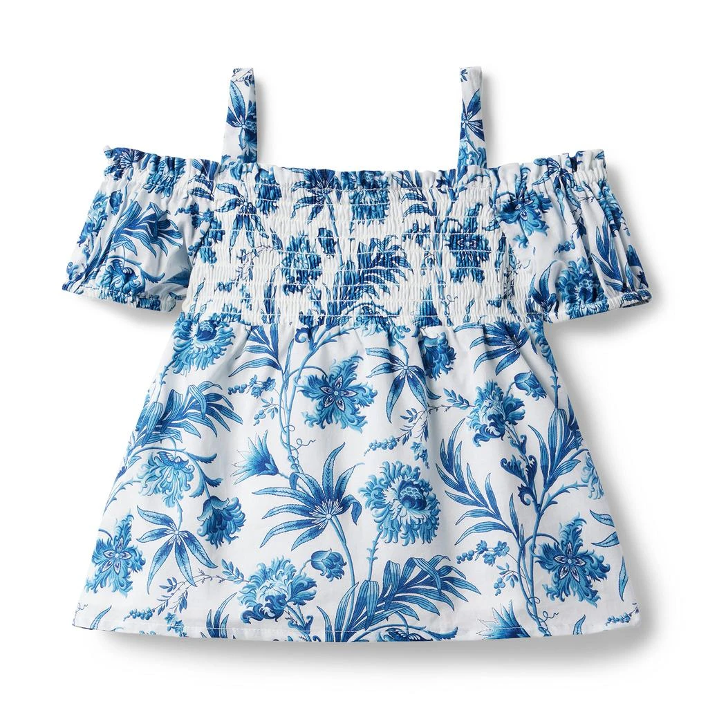 Janie and Jack Floral Print Top (Toddler/Little Kids/Big Kids) 1