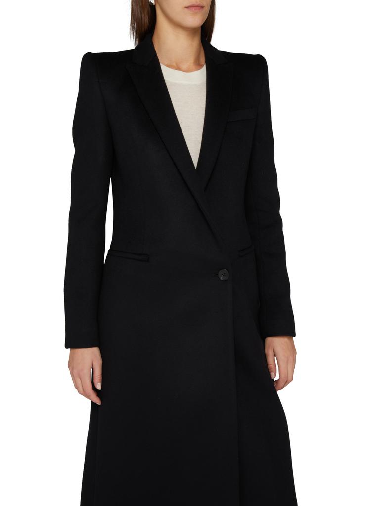コート Alexander Mcqueen Black Felt Coat McQ Alexander McQUEEN Back Lace Up Coat Black 40 | PLAYFUL