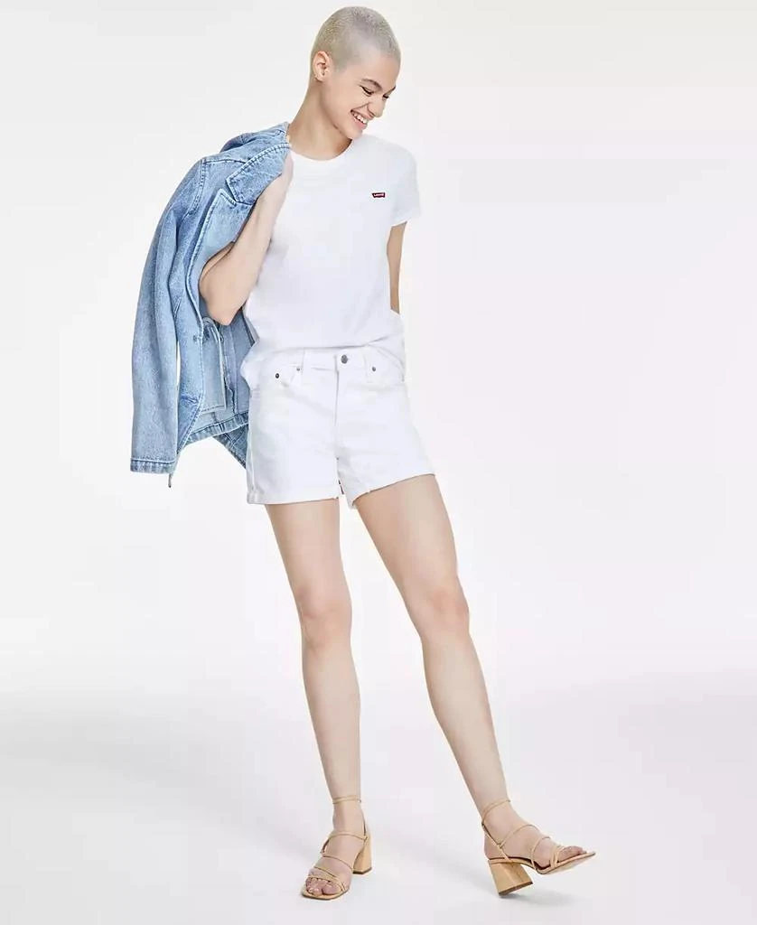 Levi's Women's Mid Rise Mid-Length Stretch Shorts 1
