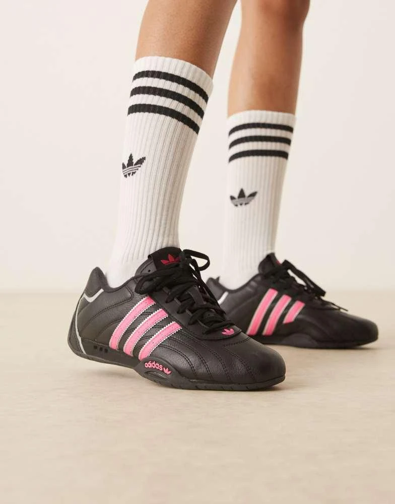 Adidas adidas Originals AdiRacer Low trainers in black and pink