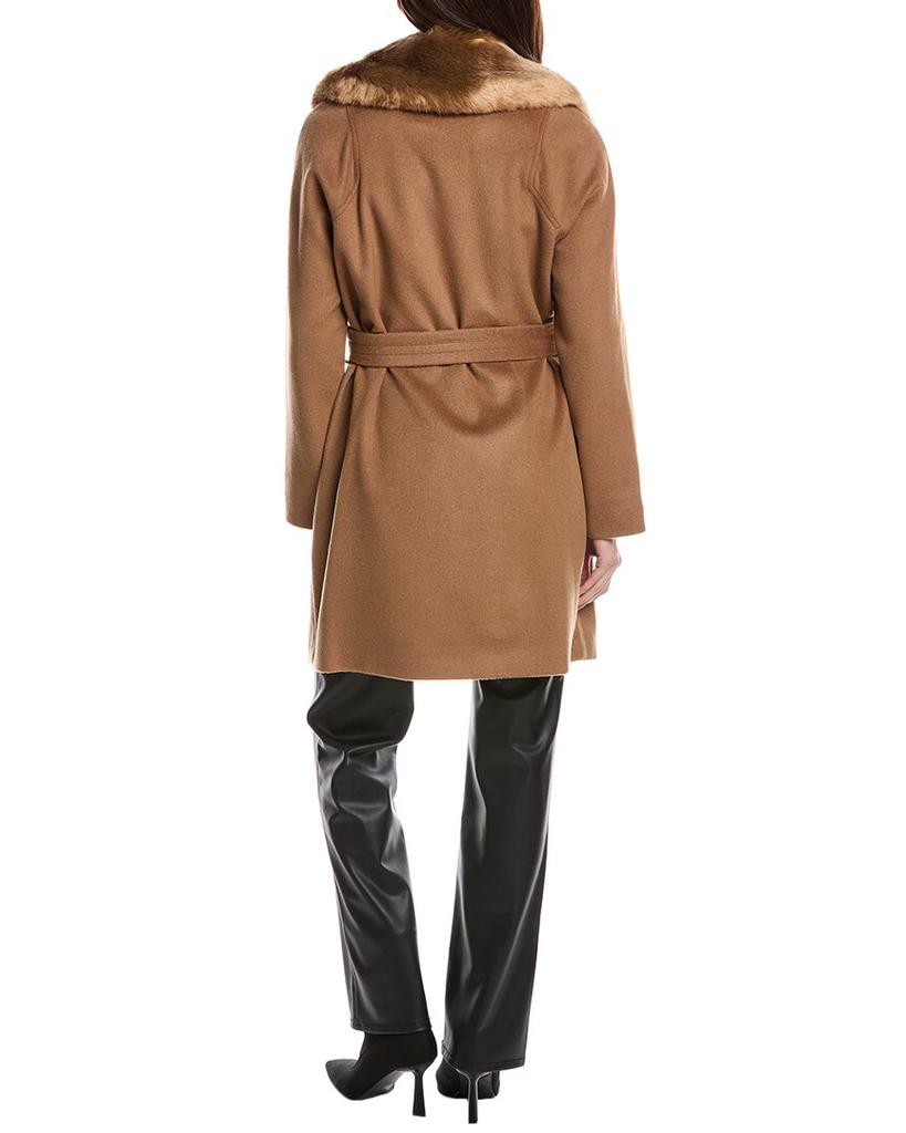 Via Spiga Wool-Blend Wrap Coat