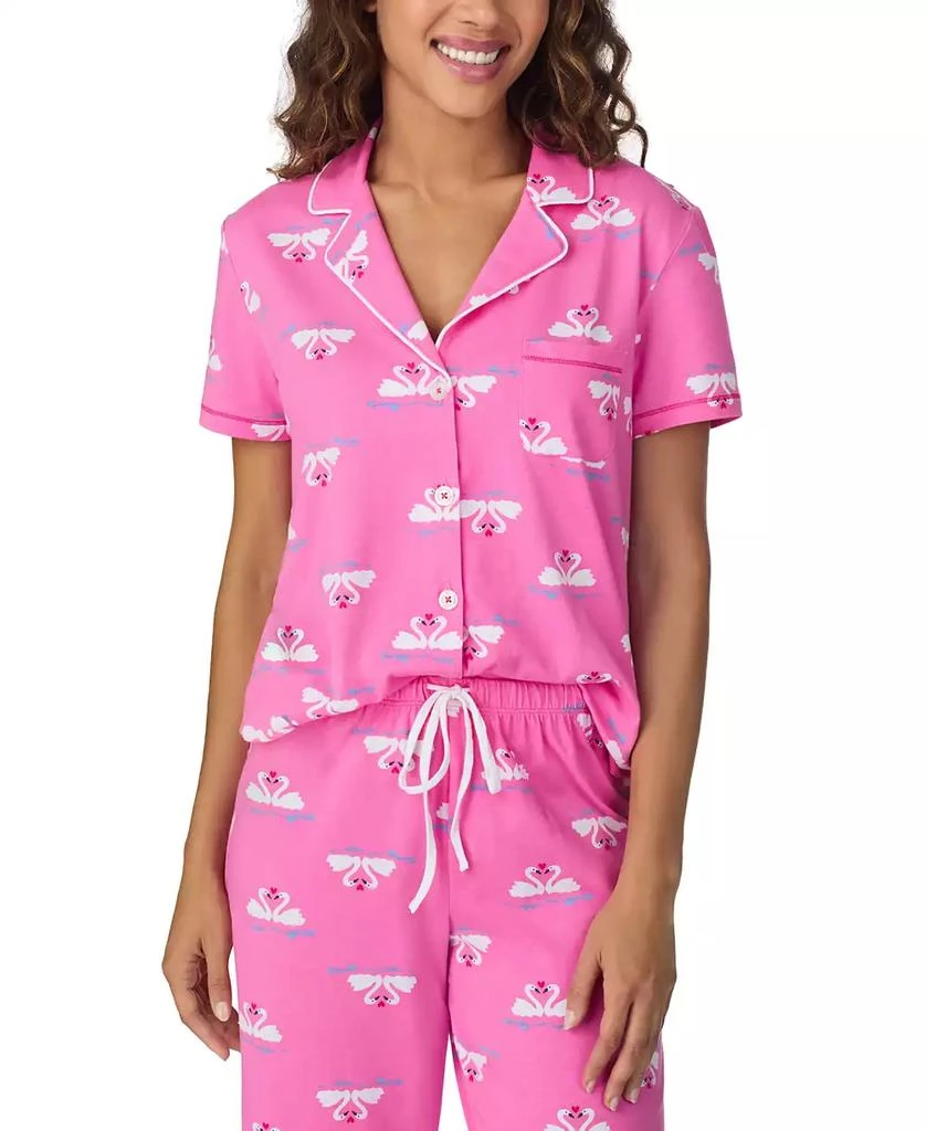 Cuddl Duds Women's Cropped Short-Sleeve Pajama Set 4