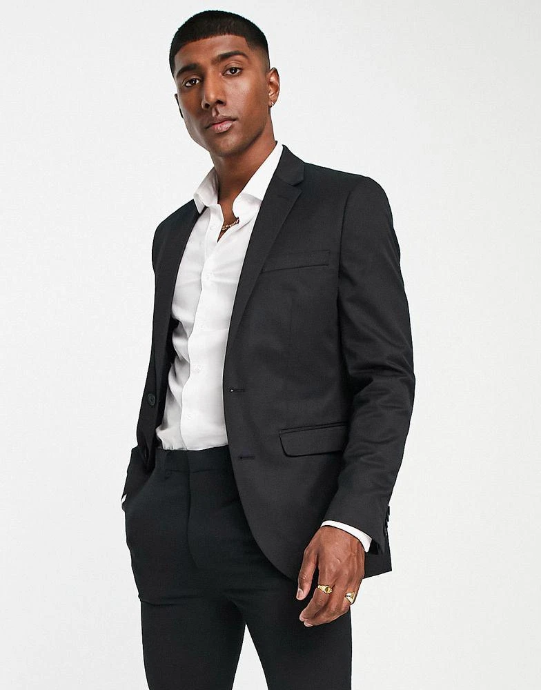 Topman Topman suit jacket in black 1