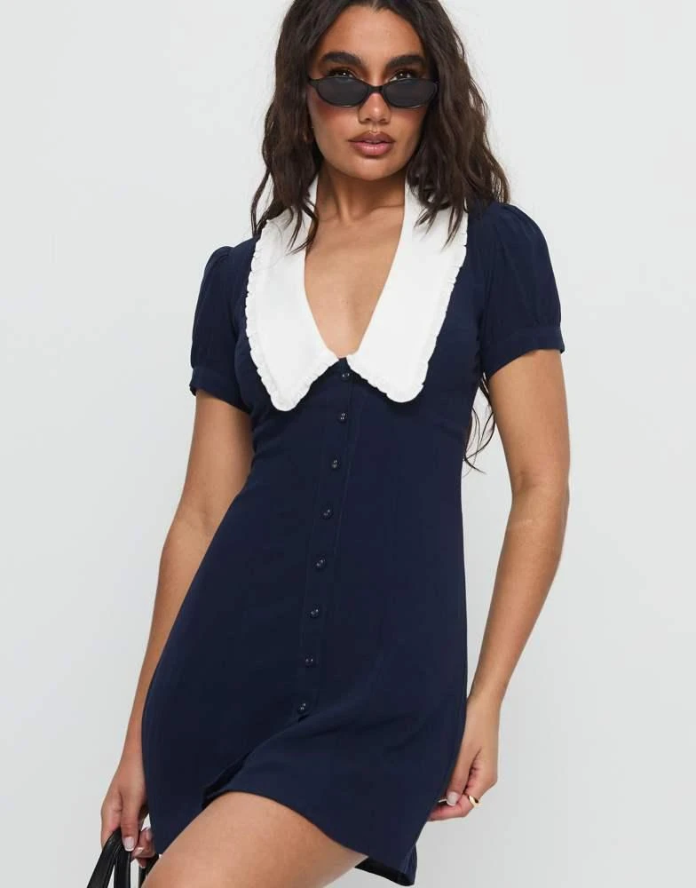 Shop Princess Polly puff sleeve lace trim mini dress in blue on Sale at  BeyondStyle  Get 11% Off Princess Polly puff sleeve lace trim mini dress  in blue with Limited-Time Flash