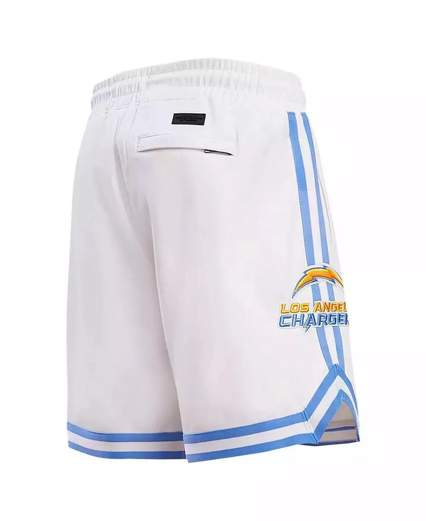 Pro Standard Men's White Los Angeles Chargers Classic Chenille Shorts 3
