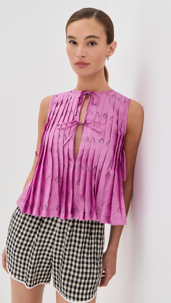 Alix of Bohemia Rhoe Fuchsia Heart Top