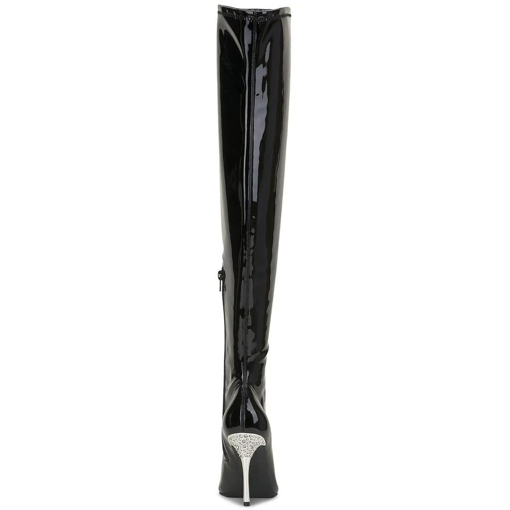 INC International Romina Womens Patent Metallic Thigh-High Boots 3