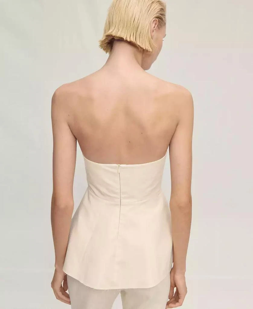 Mango Women's Strapless Peplum Top 2