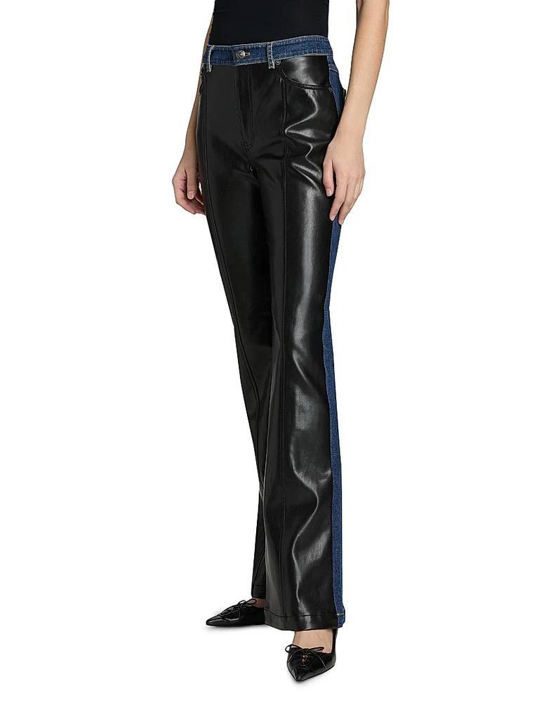 Cinq à Sept Joan Faux-Leather Panel Jeans 4