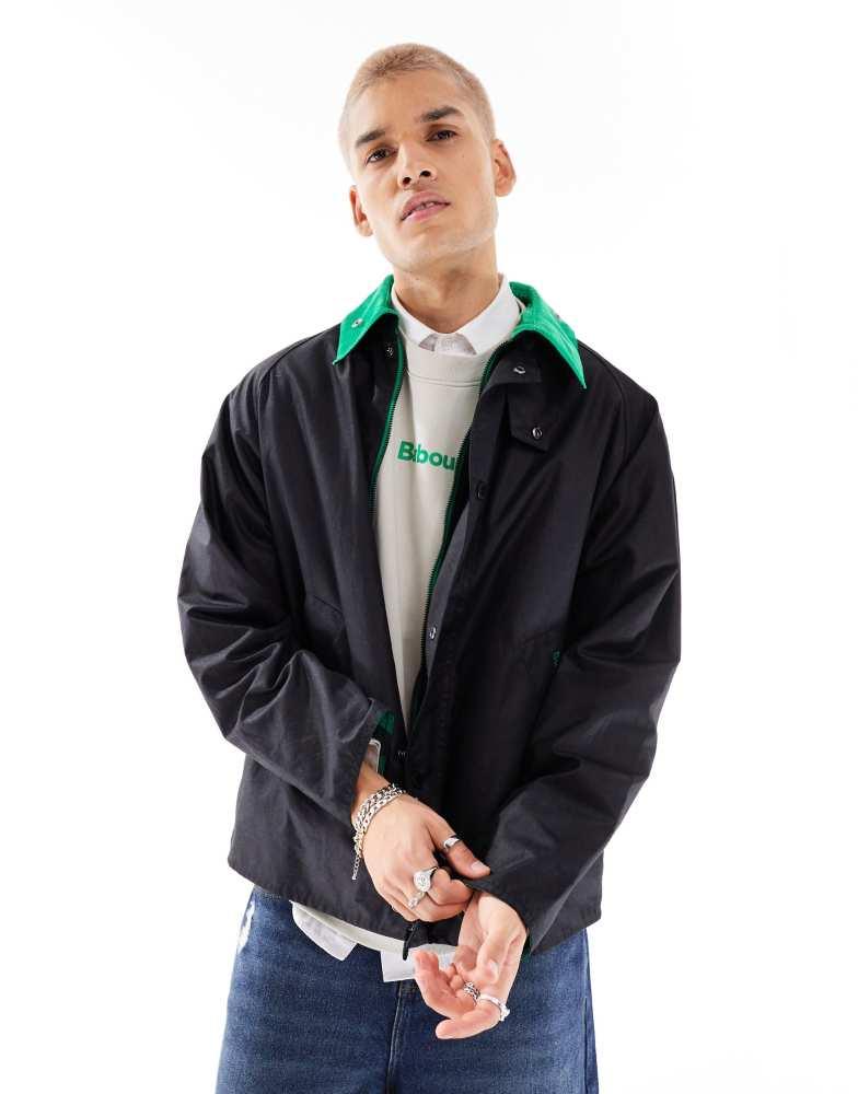 Barbour Barbour x ASOS Pyramid wax jacket in black