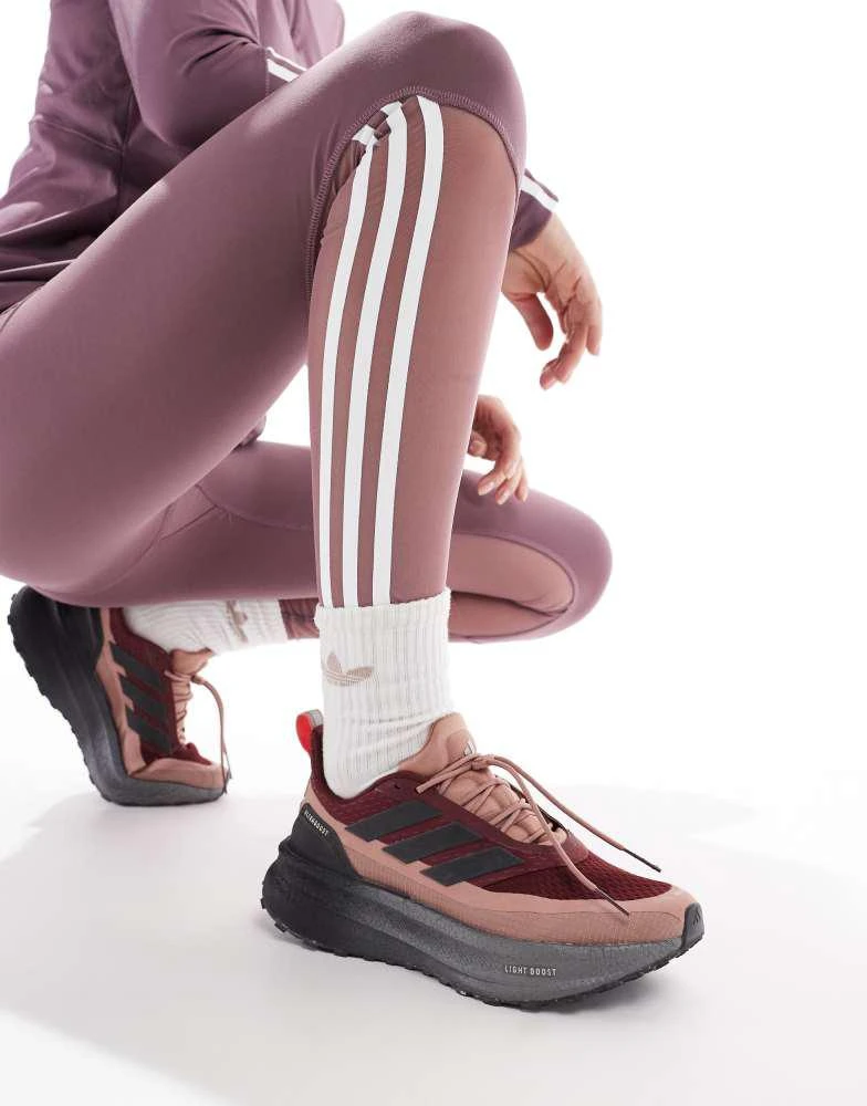 Adidas adidas Running Ultraboost 5 Climawarm trail trainers in burgundy and black 1