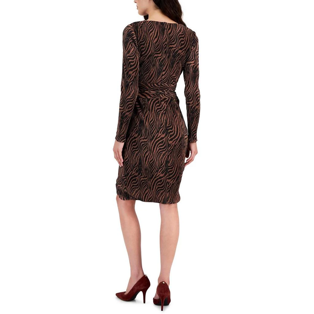 RACHEL Rachel Roy Womens Floral Print Mid Calf Wrap Dress 6