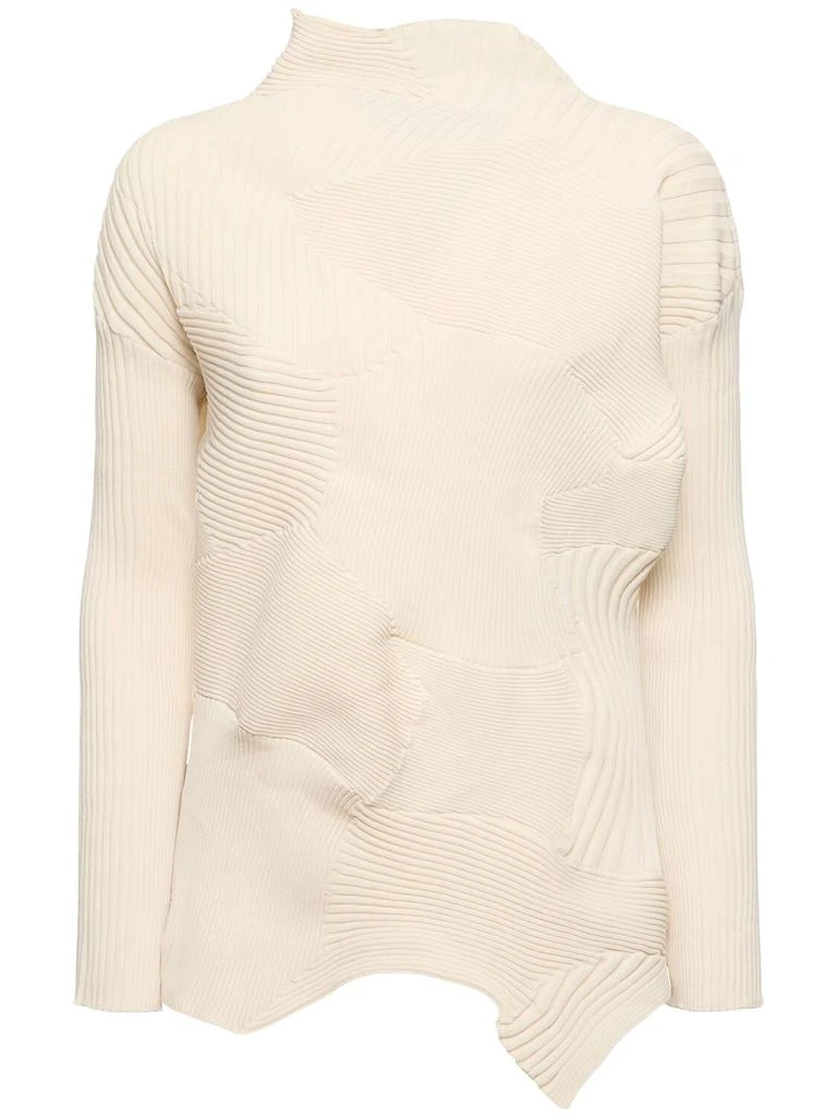 ISSEY MIYAKE Pleated Asymmetrical L/s Top 1