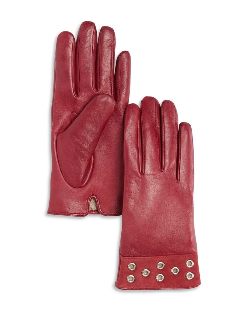 Bloomingdale's Grommet Cashmere Lined Leather Gloves - Exclusive 1