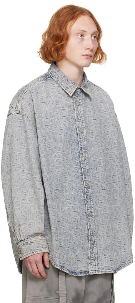 Acne Studios Blue Monogram Denim Shirt 2
