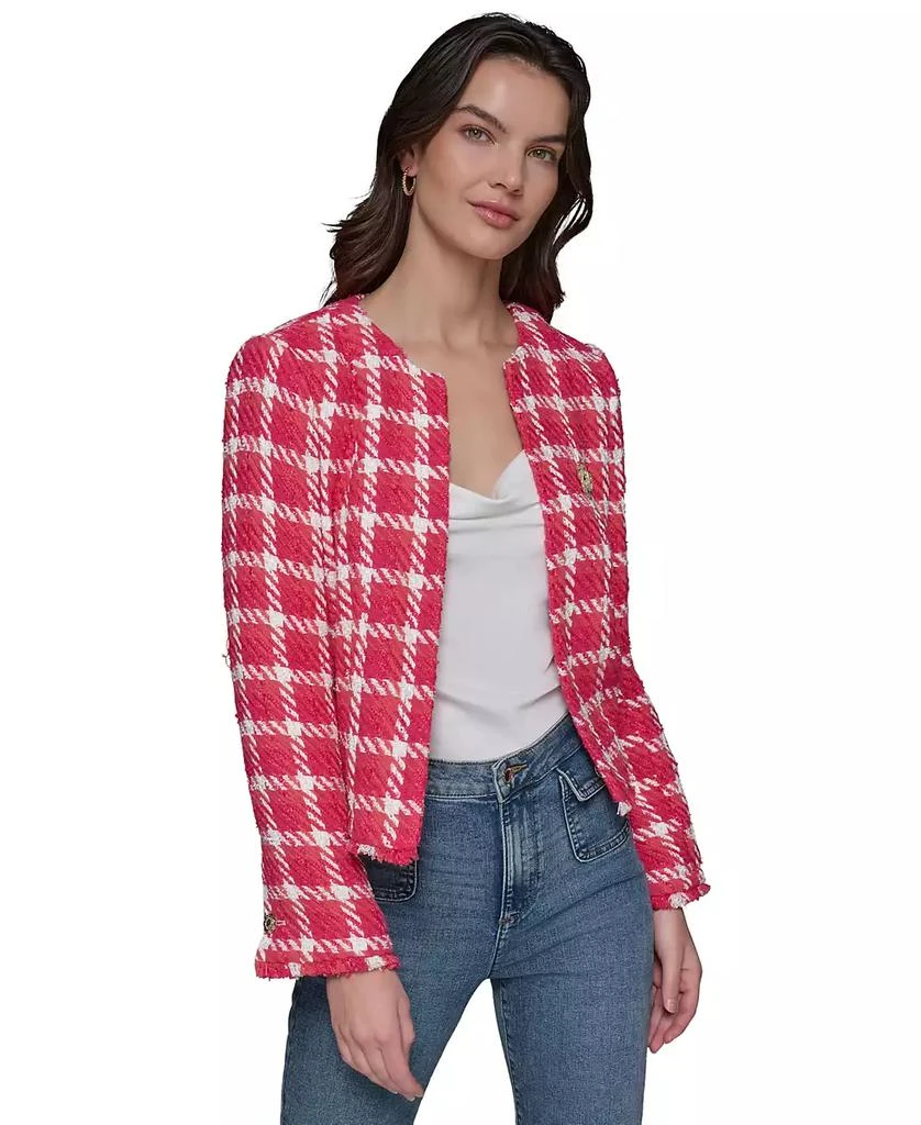 Karl Lagerfeld Paris Petite Tweed Open-Front Jacket 1
