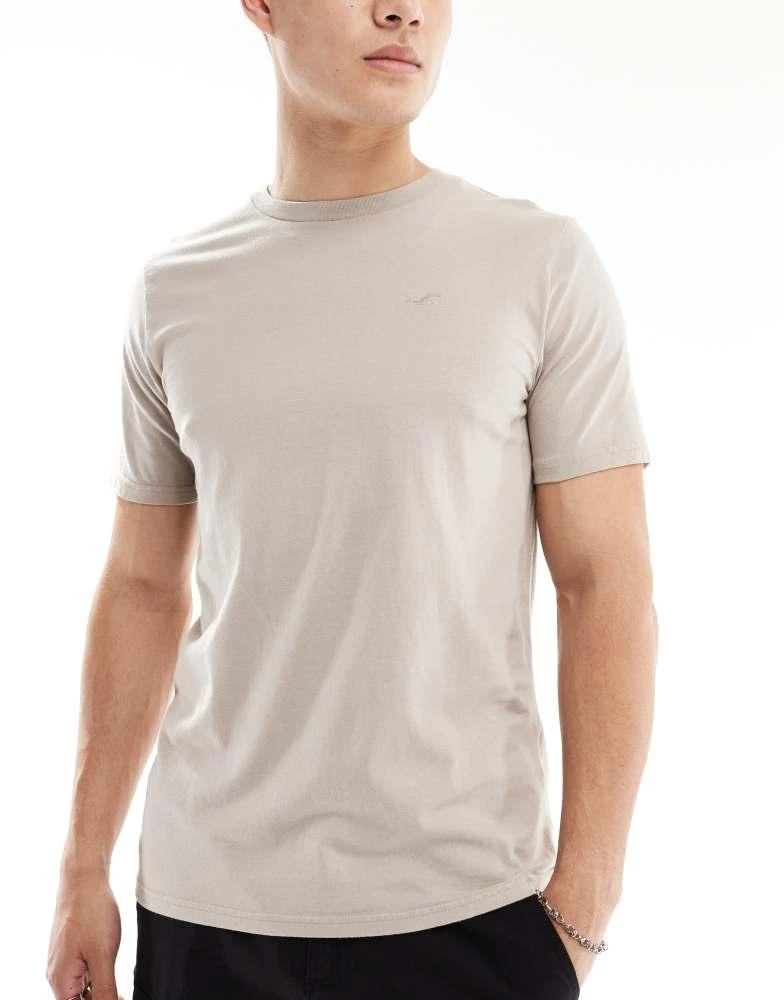 HOLLISTER Hollister 5 pack icon logo t-shirt in white/black/grey/tan/lilac 2