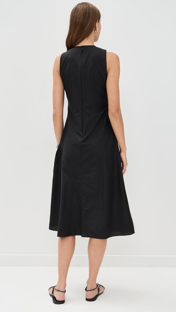 Theory Asymmetrical Ruched Tank Dress