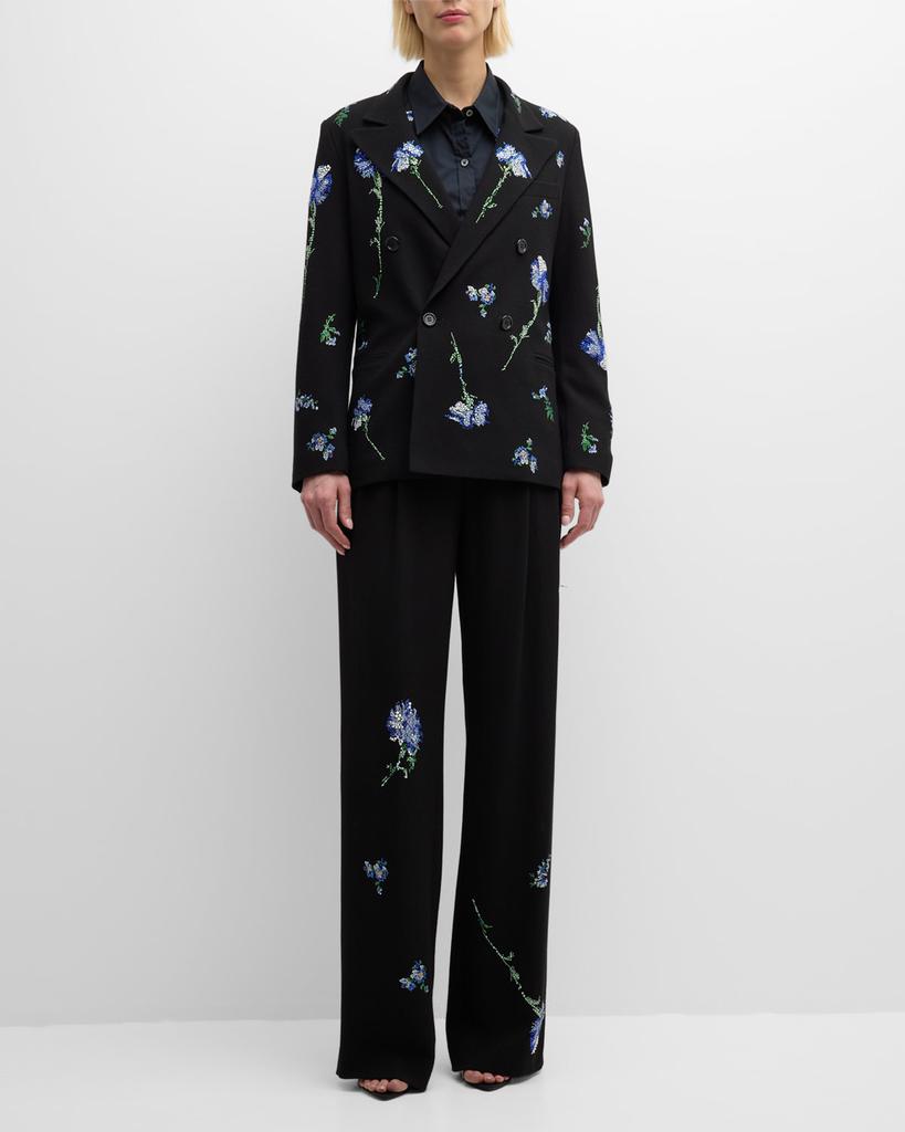 Libertine Cecil Beaton Carnation Embellished Double-Breasted Jacket