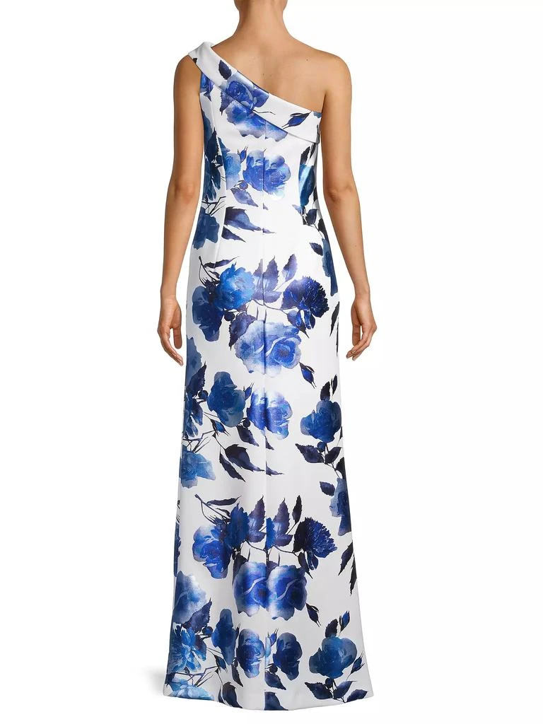 Black Halo Eve Dolan Floral One-Shoulder Gown 5