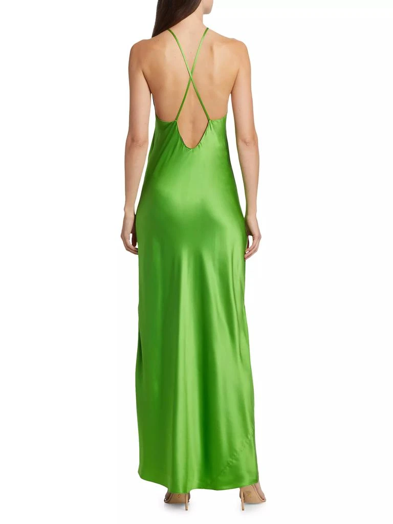 DANNIJO Satin Halter Maxi Dress 5