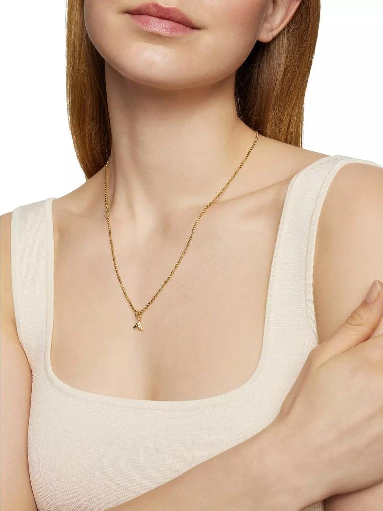 David Yurman Pavé Initial Pendant in 18K Yellow Gold 7