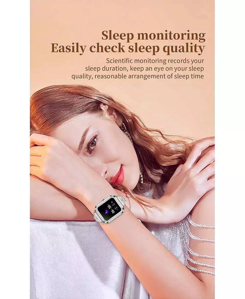 RUXING Smart Watch Bluetooth Call Heart Rate Monitor IP67 Waterproof Fitness Tracker for Men Women -Gold 7