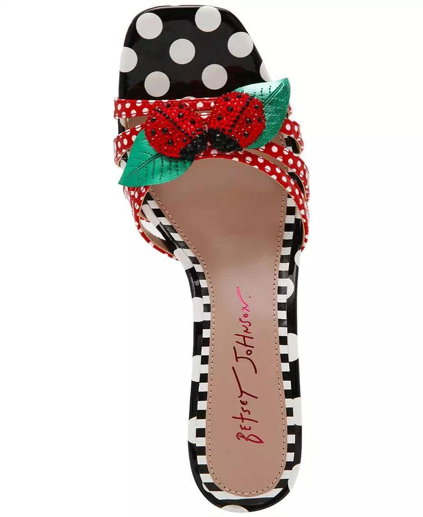 Betsey Johnson Women's Clovr Ladybug Embellished Dress Mules 4