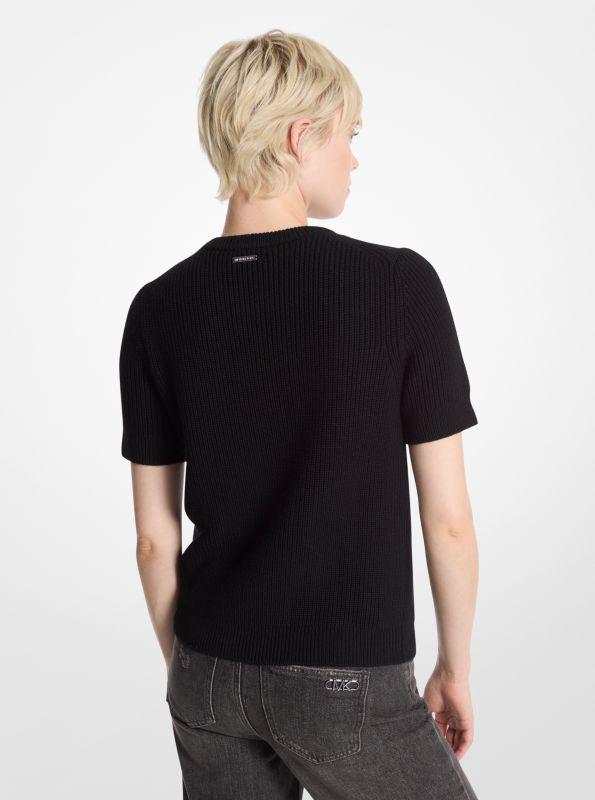 Michael Kors Wool Short-Sleeve Sweater