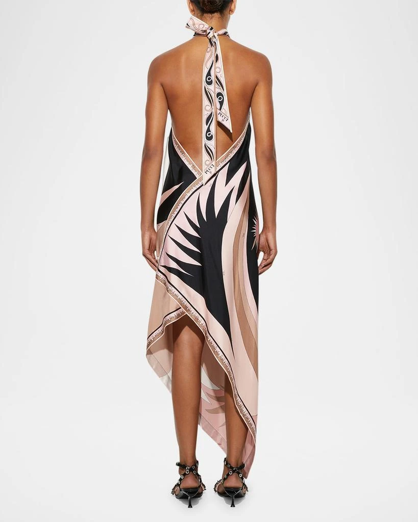 EMILIO PUCCI Stella-Print Silk Twill Halter Maxi Dress 3