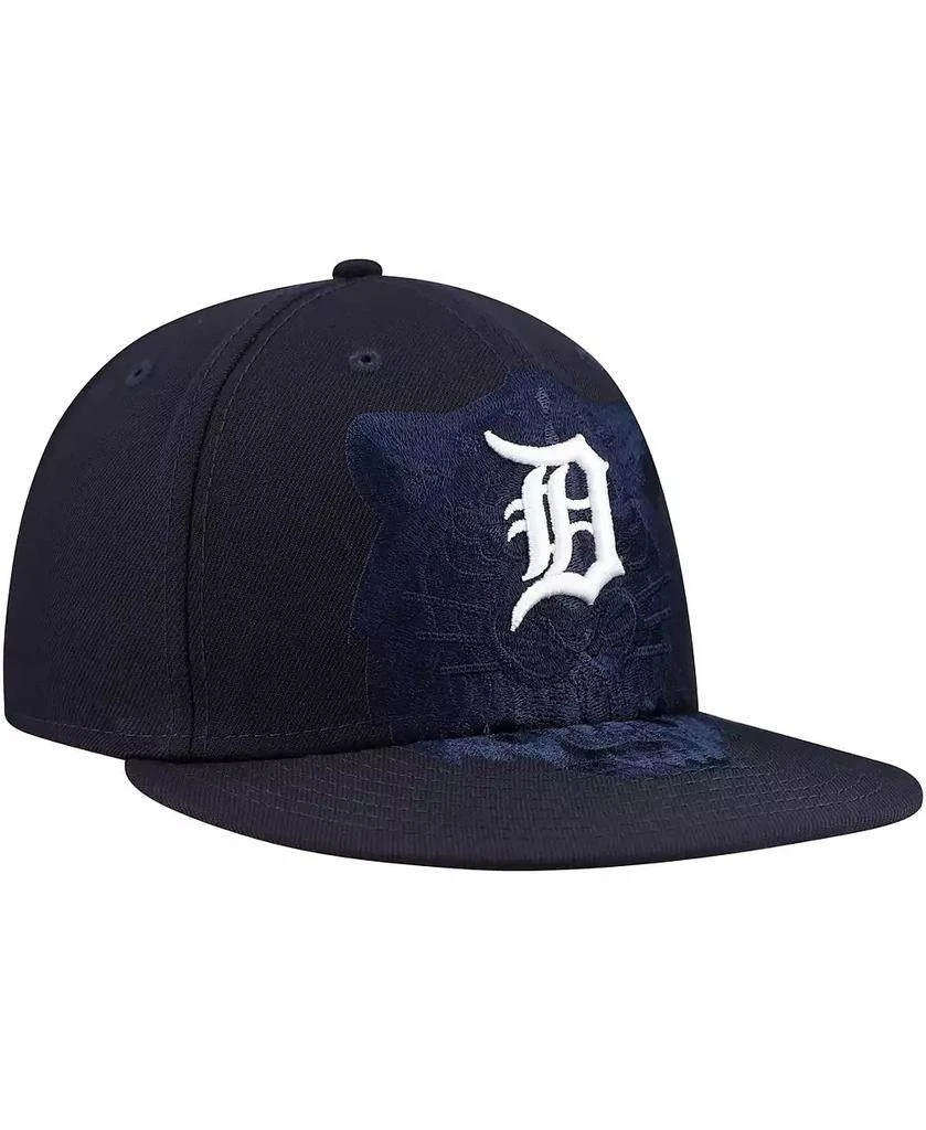 New Era Men's Navy Detroit Tigers Shadow Logo 59FIFTY Fitted Hat 2