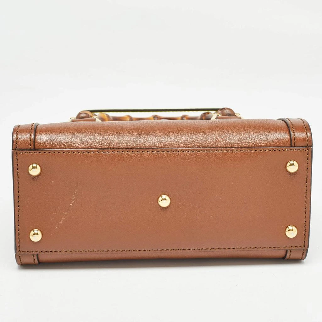 Gucci Gucci Brown Leather Mini Diana Tote 9