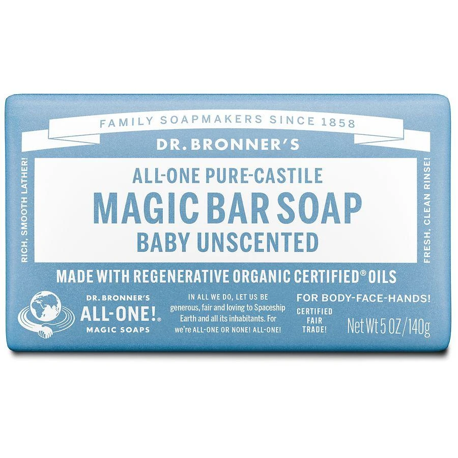 Dr. Bronner's Pure-Castile Bar Soap Unscented