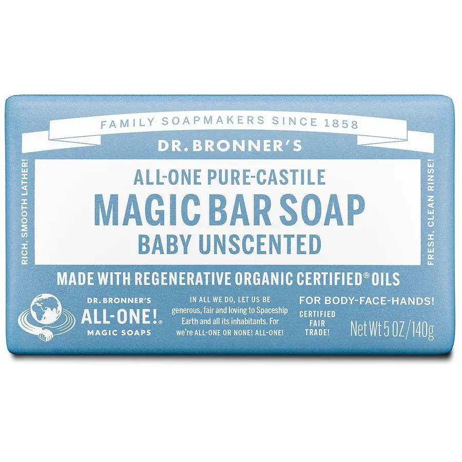 Dr. Bronner's Pure-Castile Bar Soap Unscented
