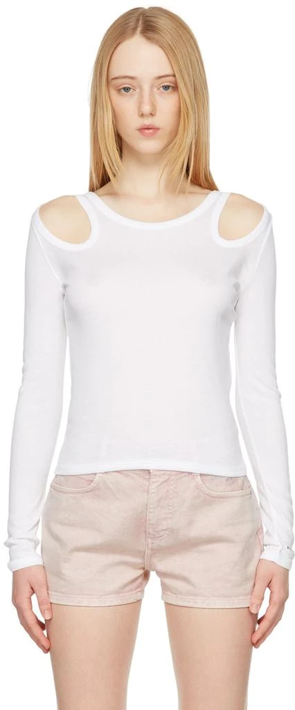 Stella McCartney White Cut-Out T-Shirt 1
