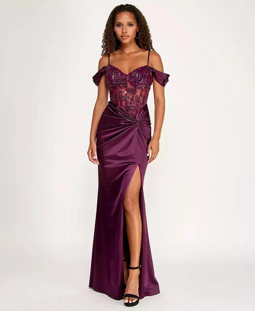 mini dress lace Alouetta Embellished Lace Mini Dress main image 0