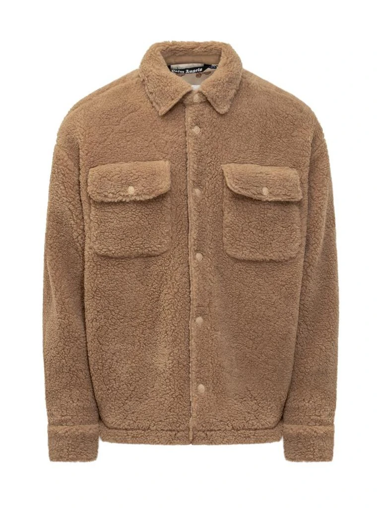 Palm Angels Palm Angels Teddy Jacket With Logo 1
