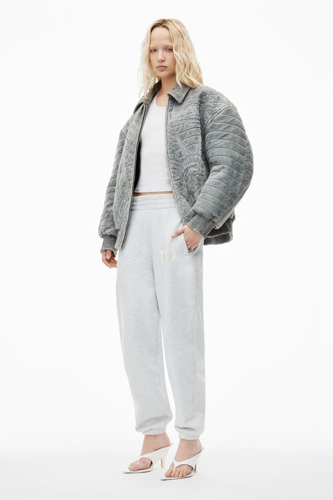 Alexander Wang PUFF LOGO SWEATPANT IN STRUCTURED TERRY