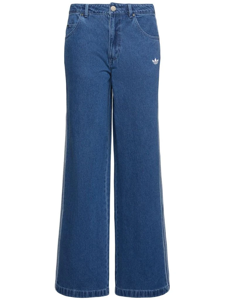 Adidas 3-stripe Denim Wide Pants 1