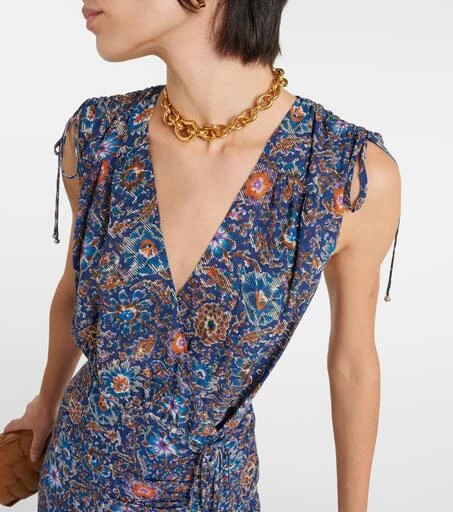 VERONICA BEARD Dovima floral silk midi dress 4