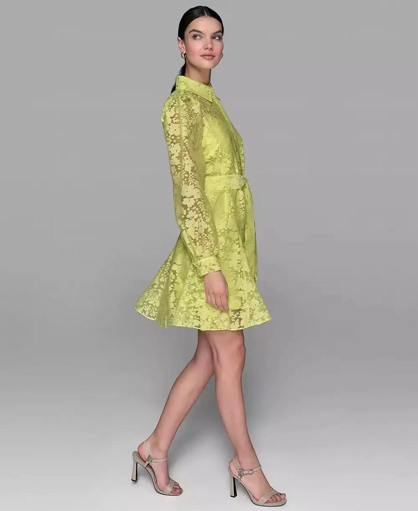 slim fit dress slacks Sheer Jacquard Floral Fit And Flare Dress | Dresses & Jumpsuits main image 0
