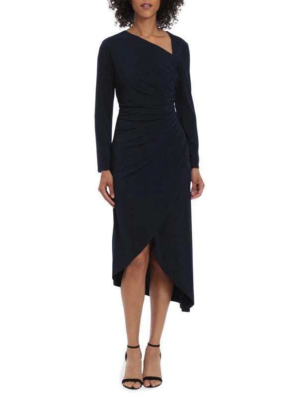 Maggy London Faux Wrap Jersey Sheath Dress 1