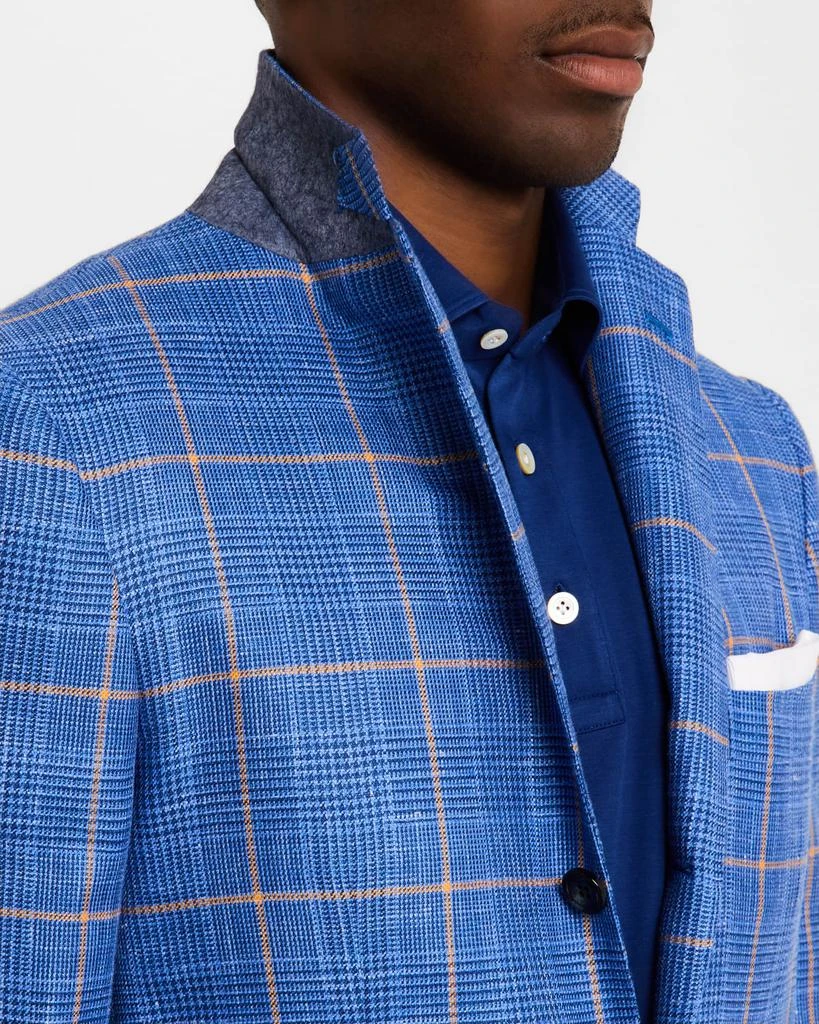 Kiton Men's Plaid With Windowpane Sport Coat 6