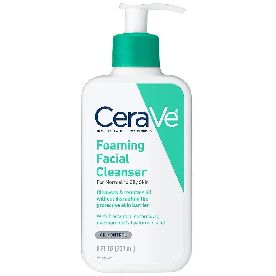 CeraVe Foaming Face Cleanser for Normal to Oily Skin with Hyaluronic Acid 7