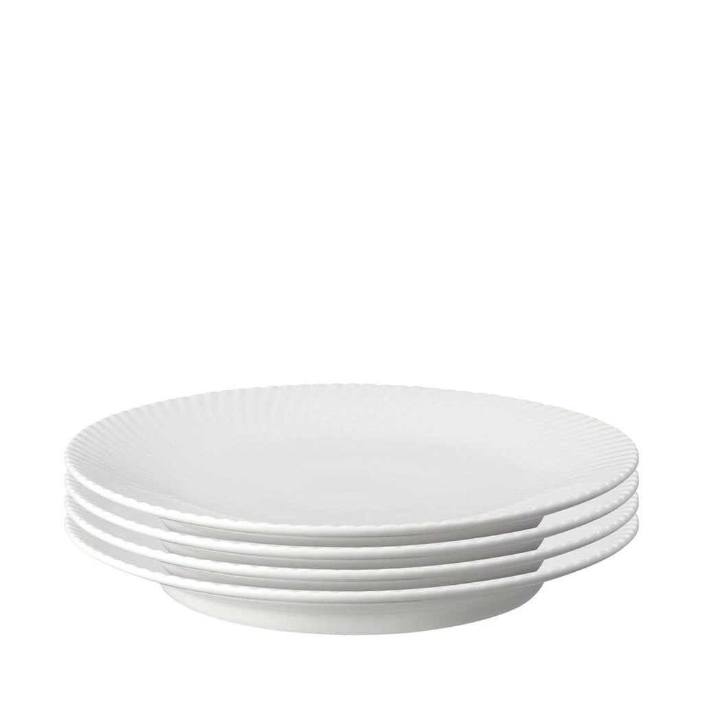 DENBY Denby porcelain arc white set of 4 medium plates 1