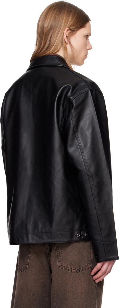 Carhartt WIP Black Detroit Faux-Leather Jacket - Jackets - Free